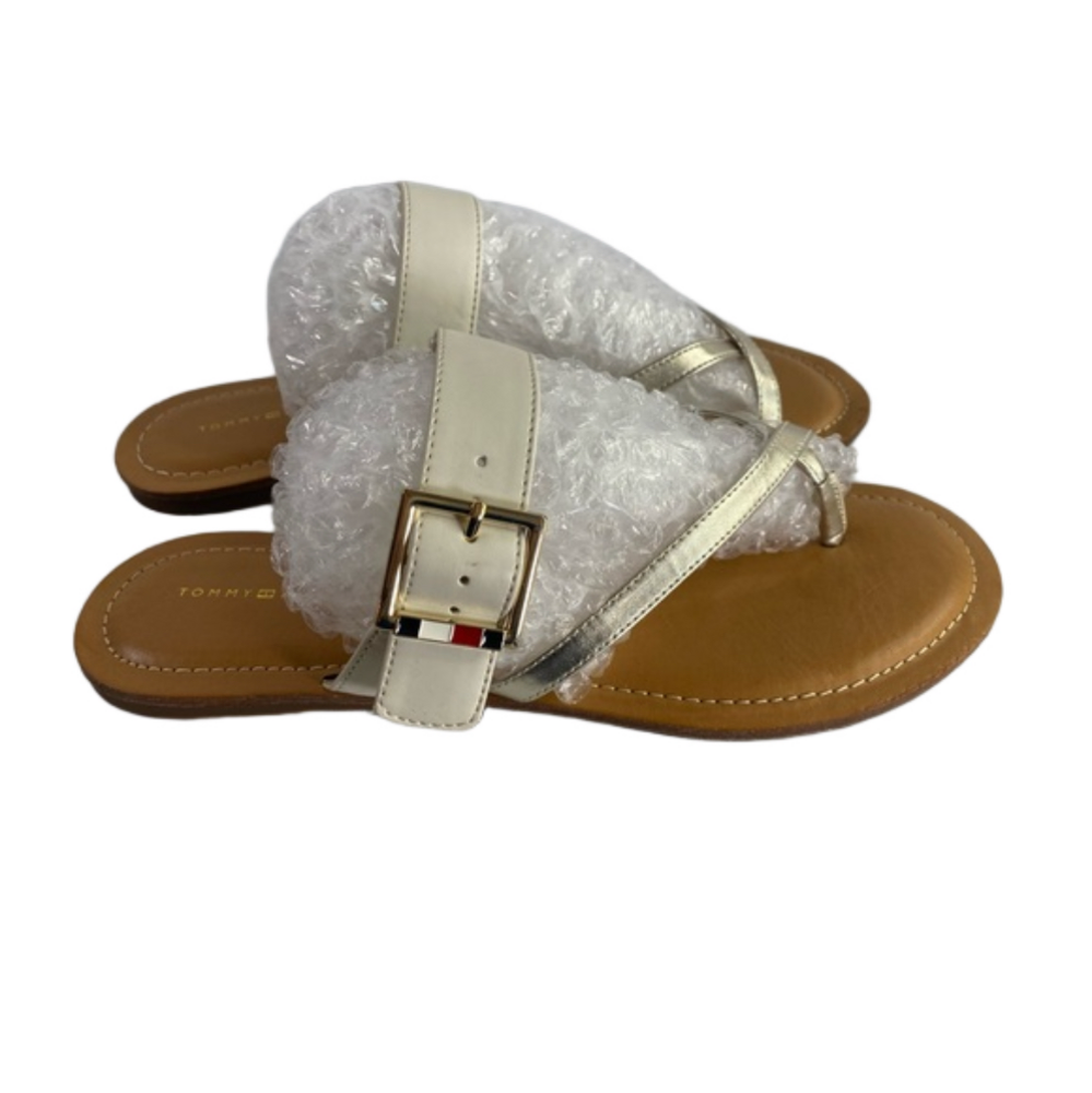 Tommy Hilfiger Twlahyla Off White and Silver Slide Sandal Size 10M NWOT SKU0780 - Picture 7 of 13